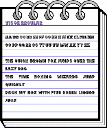 Visor Regular animated font preview
