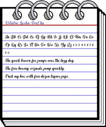 Vitalia Sesha Regular animated font preview