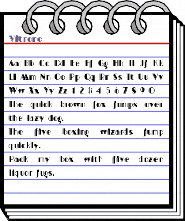 Vitrono Regular animated font preview