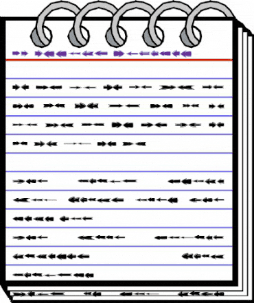 VN Arrows Regular animated font preview