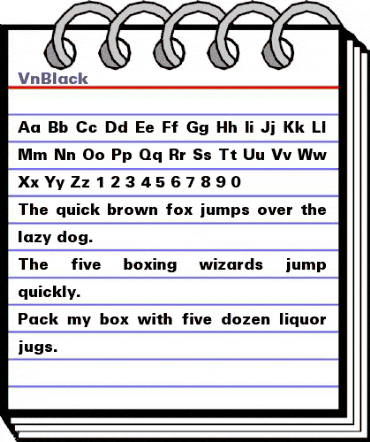 .VnBlack Regular animated font preview
