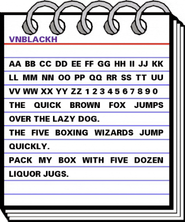 .VnBlackH Regular animated font preview
