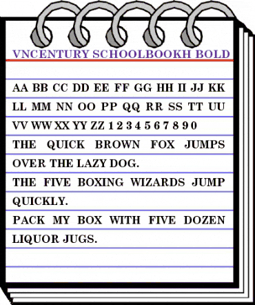 .VnCentury SchoolbookH Bold animated font preview
