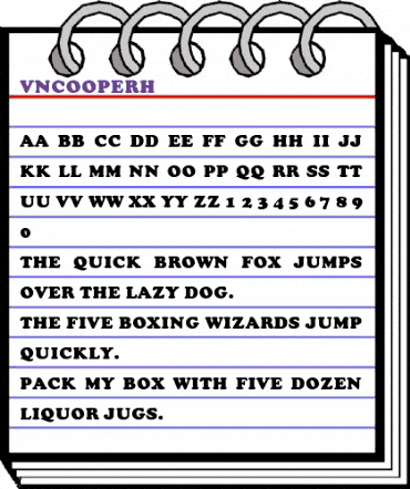 .VnCooperH Regular animated font preview