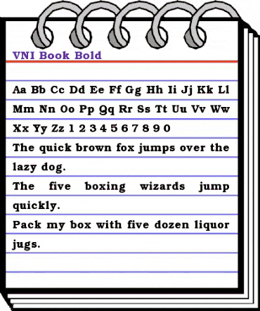 VNI-Book Bold animated font preview