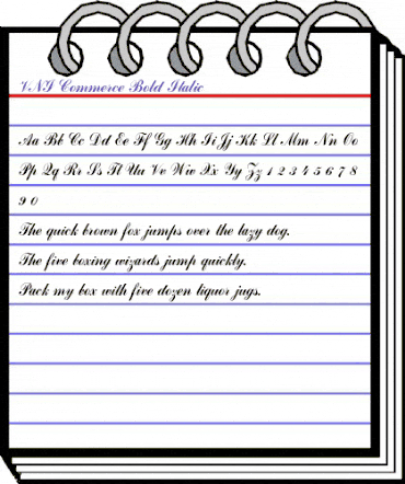 VNI-Commerce Bold-Italic animated font preview