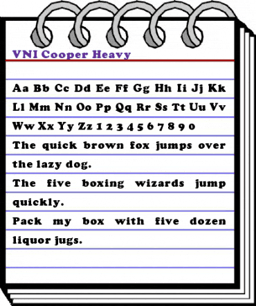 VNI-Cooper Heavy animated font preview