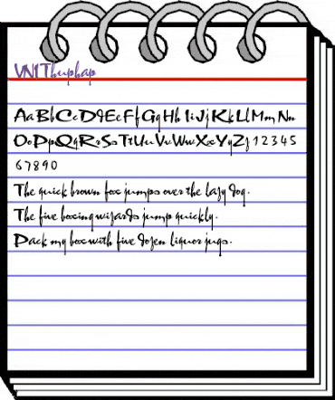 VNthufap Normal animated font preview