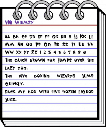 VNIWhimsy Regular animated font preview