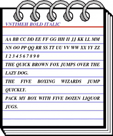 .VnTimeH Bold Italic animated font preview