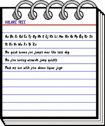 VOLARE FREE Regular animated font preview