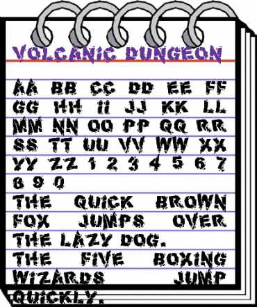 Volcanic Dungeon Regular animated font preview
