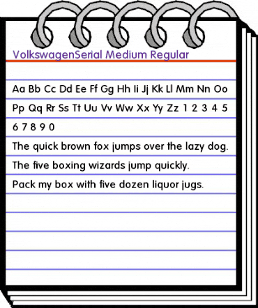 VolkswagenSerial-Medium Regular animated font preview