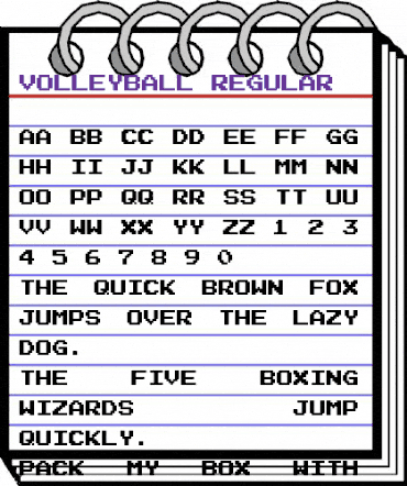 Volleyball Regular animated font preview