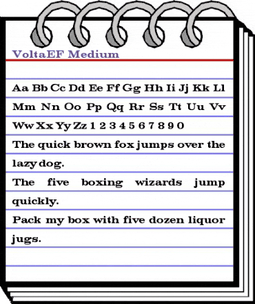 VoltaEF-Medium Regular animated font preview
