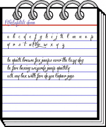 Voluptate_demo Regular animated font preview