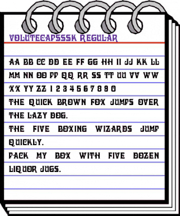 VoluteCapsSSK Regular animated font preview