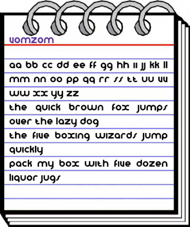 VomZom VomZom animated font preview