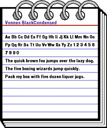 Vonnes Regular animated font preview