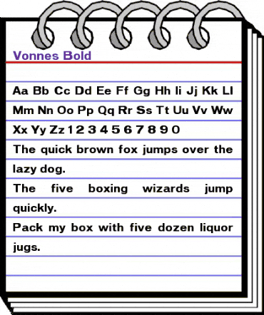 Vonnes Regular animated font preview