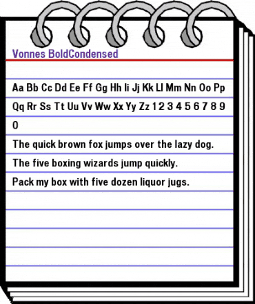 Vonnes Regular animated font preview