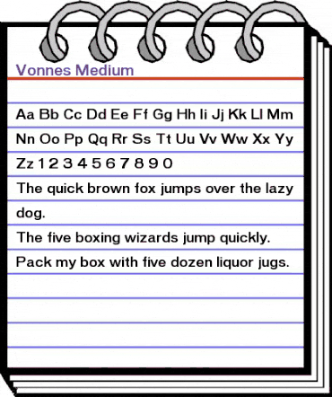 Vonnes Regular animated font preview