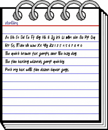 Vontens Regular animated font preview