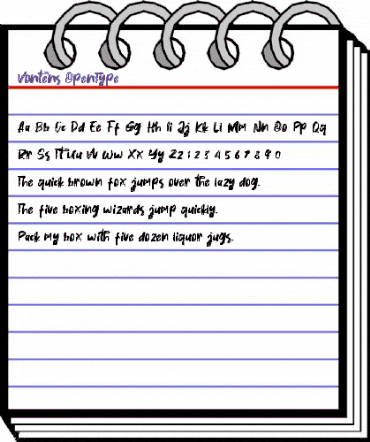 Vontens Regular animated font preview