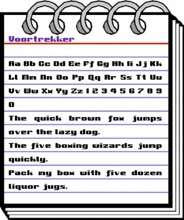Voortrekker Regular animated font preview