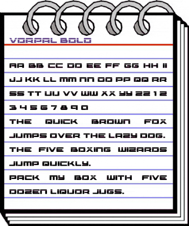 Vorpal Bold Bold animated font preview