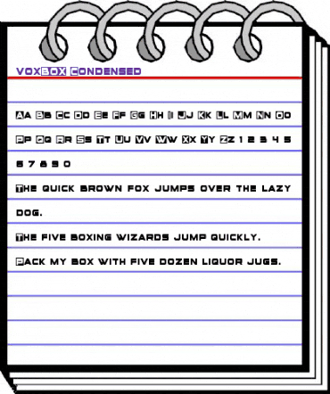 voxBOX Condensed Condensed animated font preview