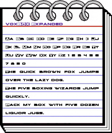 voxBOX Expanded Expanded animated font preview