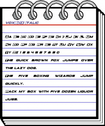 voxBOX Italic Italic animated font preview