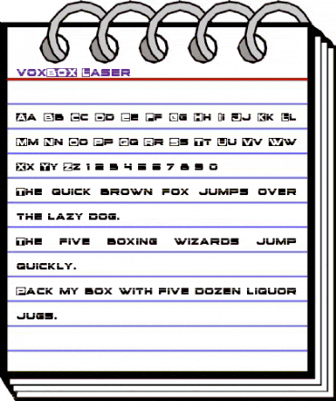 voxBOX Laser Regular animated font preview