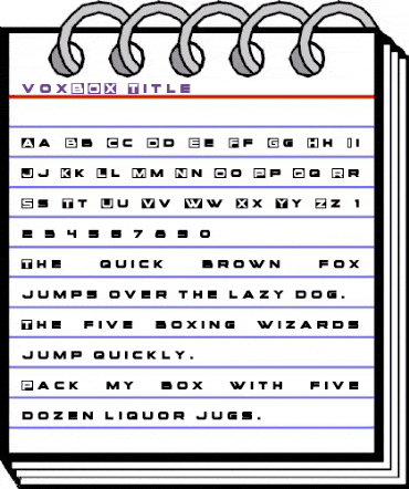 voxBOX Title Regular animated font preview