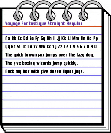 Voyage Fantastique Straight Regular animated font preview