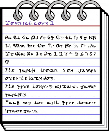 Voynich Regular animated font preview