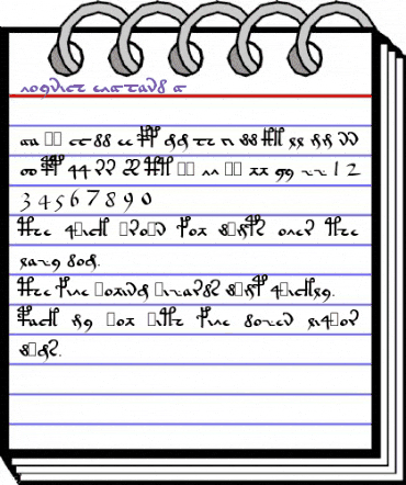 Voynich EVA Hand A Normal animated font preview