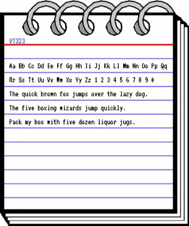 VT323 Regular animated font preview