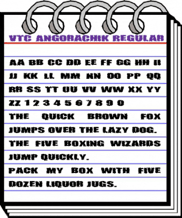 VTC AngoraChik Regular animated font preview