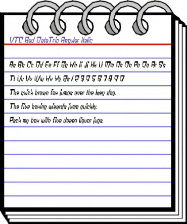 VTC Bad DataTrip Italic animated font preview