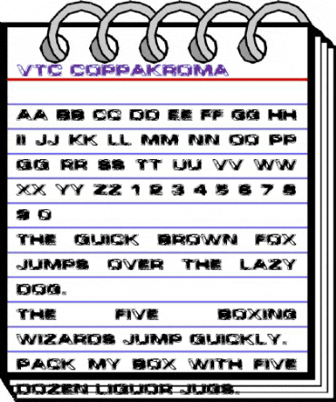 VTC CoppaKroma Regular animated font preview