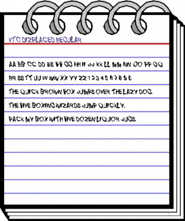 VTC Dizplaced Regular animated font preview