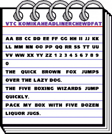 VTC-KomikaHeadLinerChewdFat Regular animated font preview