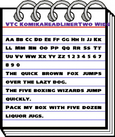VTC-KomikaHeadLinerTwo Wide animated font preview