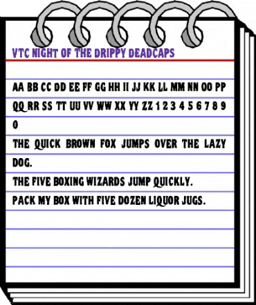 VTC Night Of The Drippy DeadCaps animated font preview