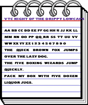VTC Night Of The Drippy LowCaps animated font preview