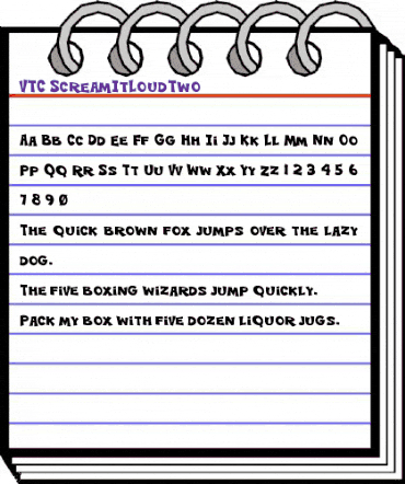 VTC-ScreamItLoudTwo Regular animated font preview