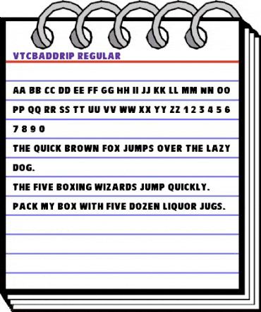 VTCBadDrip Regular animated font preview