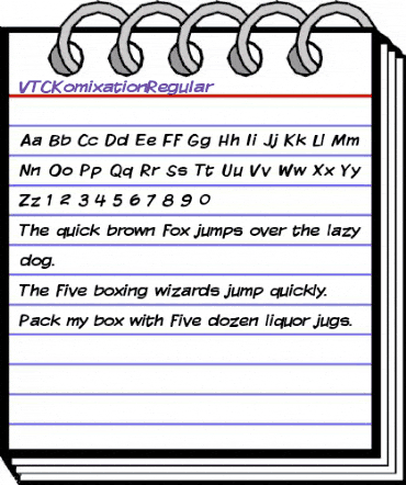 VTCKomixationRegular Regular animated font preview